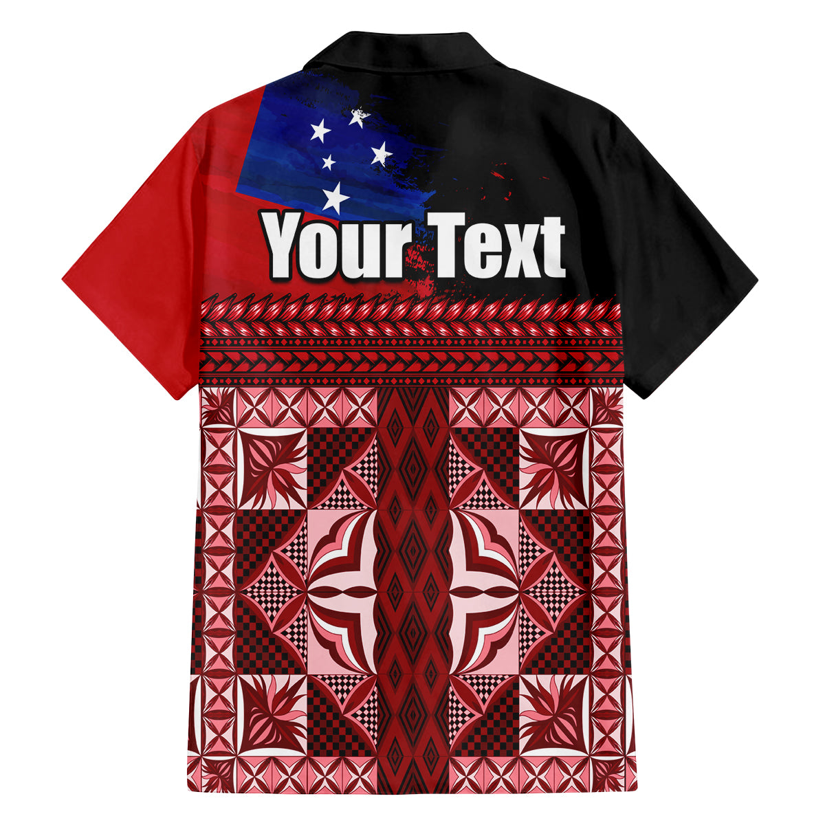 Samoa Flag Day Family Matching Summer Maxi Dress and Hawaiian Shirt Siapo Pattern and Ula Fala LT03 - Polynesian Pride