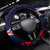 New Zealand and Australia ANZAC Day Steering Wheel Cover Lest We Forget Red Poppy Flowers and Soldier LT03 Universal Fit Blue - Polynesian Pride