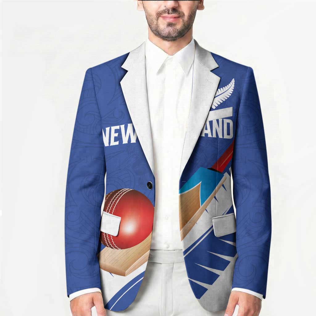 Custom New Zealand Cricket Blazer Kiwi Birds Haka Dance Blue Fern Sporty Style