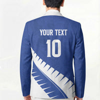 Custom New Zealand Cricket Blazer Kiwi Birds Haka Dance Blue Fern Sporty Style