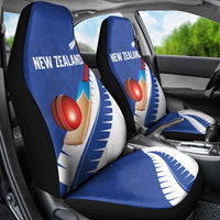 New Zealand Cricket Car Seat Cover Kiwi Birds Haka Dance Blue Fern Sporty Style