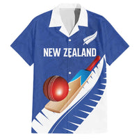 Custom New Zealand Cricket Family Matching Tank Maxi Dress and Hawaiian Shirt Kiwi Birds Haka Dance Blue Fern Sporty Style LT03 Dad's Shirt - Short Sleeve Blue - Polynesian Pride