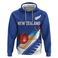 Custom New Zealand Cricket Zip Hoodie Kiwi Birds Haka Dance Blue Fern Sporty Style LT03 Pullover Hoodie Blue - Polynesian Pride