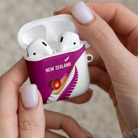 New Zealand Cricket AirPods Case Kiwi Birds Haka Dance Pink Fern Sporty Style