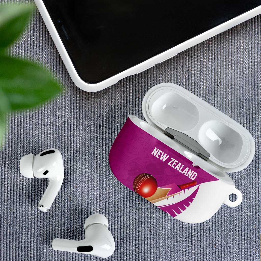 New Zealand Cricket AirPods Case Kiwi Birds Haka Dance Pink Fern Sporty Style