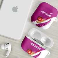 New Zealand Cricket AirPods Case Kiwi Birds Haka Dance Pink Fern Sporty Style
