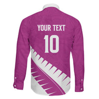 Custom New Zealand Cricket Family Matching Puletasi and Hawaiian Shirt Kiwi Birds Haka Dance Pink Fern Sporty Style