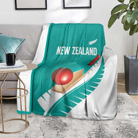 New Zealand Cricket Blanket Kiwi Birds Haka Dance Turquoise Fern Sporty Style