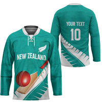 Custom New Zealand Cricket Hockey Jersey Kiwi Birds Haka Dance Turquoise Fern Sporty Style