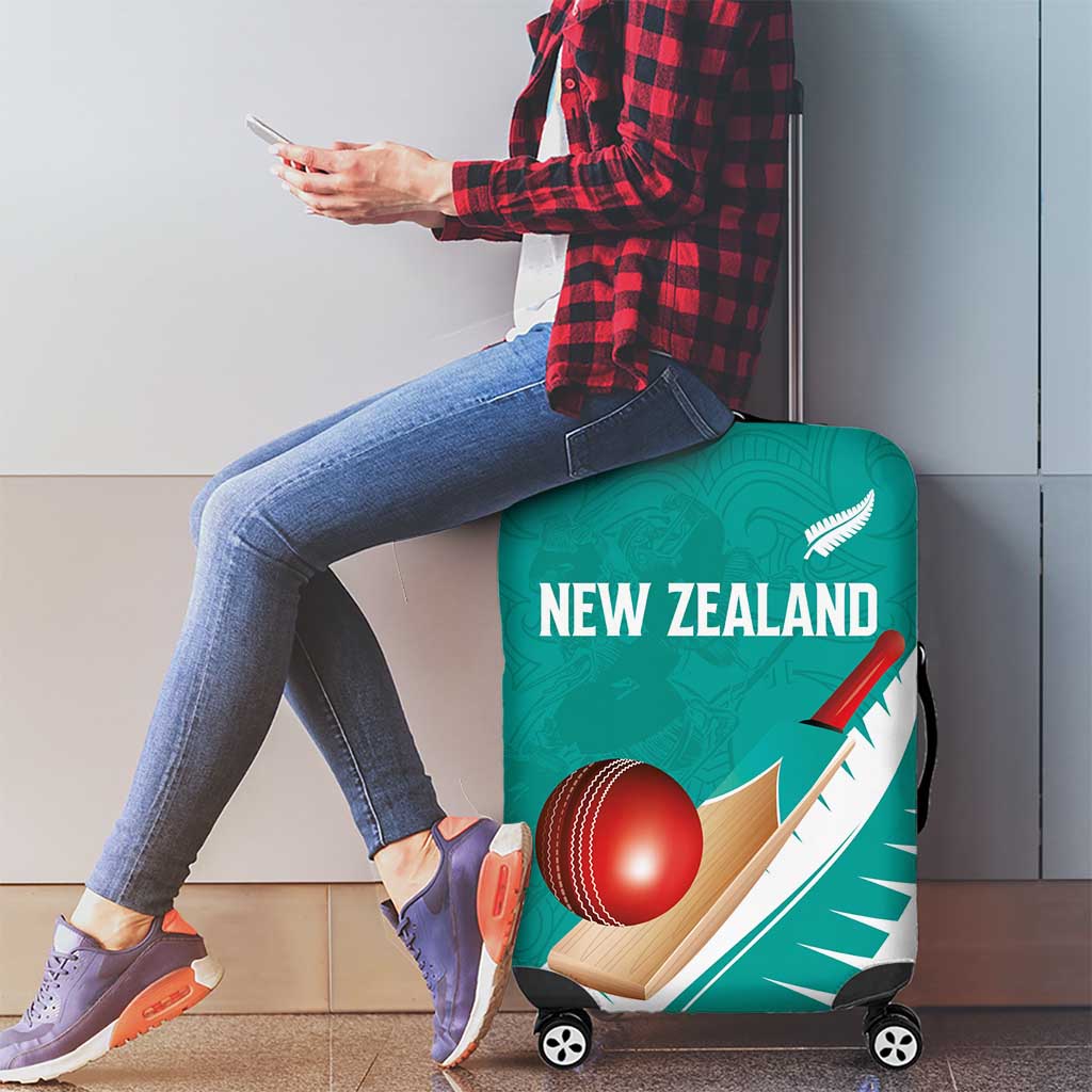 New Zealand Cricket Luggage Cover Kiwi Birds Haka Dance Turquoise Fern Sporty Style