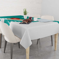 New Zealand Cricket Tablecloth Kiwi Birds Haka Dance Turquoise Fern Sporty Style