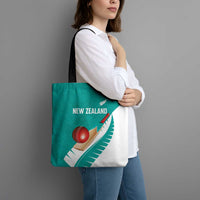 New Zealand Cricket Tote Bag Kiwi Birds Haka Dance Turquoise Fern Sporty Style