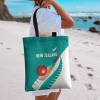 New Zealand Cricket Tote Bag Kiwi Birds Haka Dance Turquoise Fern Sporty Style