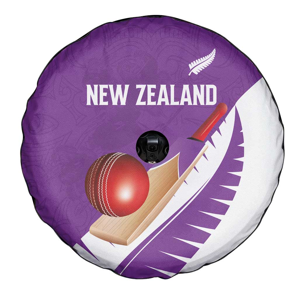 New Zealand Cricket Spare Tire Cover Kiwi Birds Haka Dance Purple Fern Sporty Style
