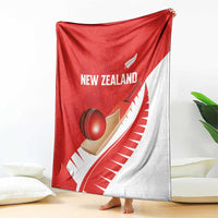 New Zealand Cricket Blanket Kiwi Birds Haka Dance Red Fern Sporty Style