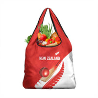 New Zealand Cricket Grocery Bag Kiwi Birds Haka Dance Red Fern Sporty Style