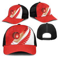 New Zealand Cricket Mesh Trucker Cap Kiwi Birds Haka Dance Red Fern Sporty Style