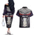 New Zealand Hei Tiki Couples Matching Off The Shoulder Long Sleeve Dress and Hawaiian Shirt Maori Purple Papua Shell Pattern LT03 - Polynesian Pride