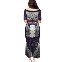 New Zealand Hei Tiki Family Matching Puletasi and Hawaiian Shirt Maori Purple Papua Shell Pattern LT03 - Polynesian Pride