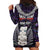 New Zealand Hei Tiki Hoodie Dress Maori Purple Papua Shell Pattern LT03 - Polynesian Pride