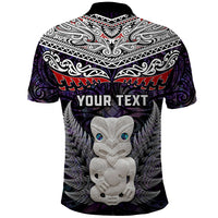 New Zealand Hei Tiki Polo Shirt Maori Purple Papua Shell Pattern LT03 - Polynesian Pride