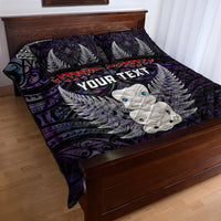 New Zealand Hei Tiki Quilt Bed Set Maori Purple Papua Shell Pattern LT03 - Polynesian Pride