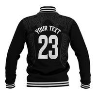 New Zealand Basketball Ta Moko Tribal Custom Baseball Jacket