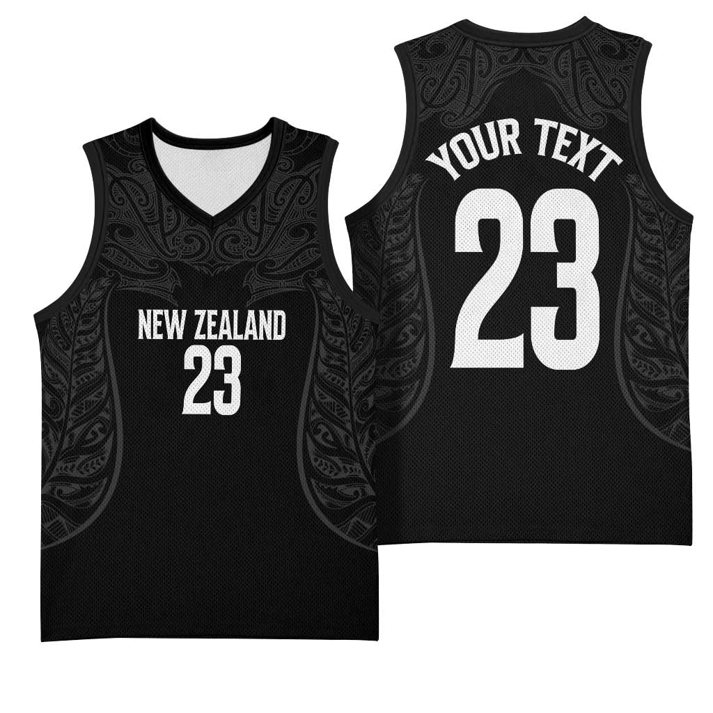 New Zealand Basketball Ta Moko Tribal Custom Basketball Jersey LT03 - Polynesian Pride