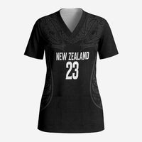 New Zealand Basketball Ta Moko Tribal Custom Scrub Top