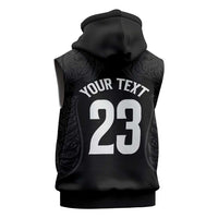 New Zealand Basketball Ta Moko Tribal Custom Sleeveless Zip Hoodie LT03 - Polynesian Pride