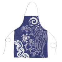 New Zealand Sea Animals with Maori Tribal Tattoo Apron Blue Color LT03 Blue - Polynesian Pride