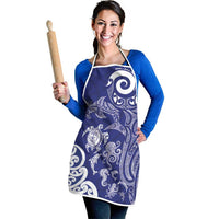 New Zealand Sea Animals with Maori Tribal Tattoo Apron Blue Color LT03 - Polynesian Pride