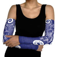 New Zealand Sea Animals with Maori Tribal Tattoo Arm Sleeves Blue Color