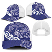 New Zealand Sea Animals with Maori Tribal Tattoo Baseball Net Cap Blue Color LT03 - Polynesian Pride
