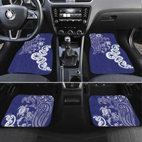 New Zealand Sea Animals with Maori Tribal Tattoo Car Mats Blue Color LT03 Set 4pcs Blue - Polynesian Pride