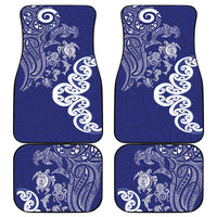 New Zealand Sea Animals with Maori Tribal Tattoo Car Mats Blue Color LT03 - Polynesian Pride