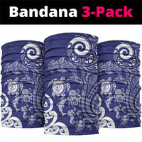 New Zealand Sea Animals with Maori Tribal Tattoo Neck Gaiter Blue Color LT03 package One Size: 25*50cm Blue - Polynesian Pride