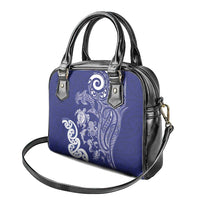 New Zealand Sea Animals with Maori Tribal Tattoo Shoulder Handbag Blue Color LT03 - Polynesian Pride