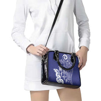 New Zealand Sea Animals with Maori Tribal Tattoo Shoulder Handbag Blue Color LT03 - Polynesian Pride