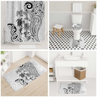 New Zealand Sea Animals with Maori Tribal Tattoo Bathroom Set White Color LT03 - Polynesian Pride