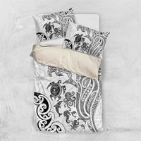 New Zealand Sea Animals with Maori Tribal Tattoo Bedding Set White Color LT03 US Twin 172cm x 218cm White - Polynesian Pride