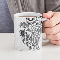 New Zealand Sea Animals with Maori Tribal Tattoo Ceramic Mug White Color LT03 - Polynesian Pride