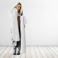 New Zealand Sea Animals with Maori Tribal Tattoo Hooded Blanket White Color