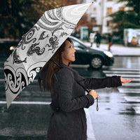 New Zealand Sea Animals with Maori Tribal Tattoo Umbrella White Color LT03 - Polynesian Pride