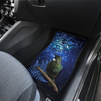 New Zealand Tui Bird Matariki Car Mats Maori New Year with Galaxy Fern