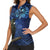 New Zealand Tui Bird Matariki Women Sleeveless Polo Shirt Maori New Year with Galaxy Fern