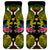 Hawaii Kanaka Maoli Car Mats Double Shark and Hibiscus Flowers