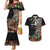 Samoa Siapo Polynesian Art Couples Matching Mermaid Dress and Hawaiian Shirt Tropical Flowers and Tatau Pattern Brown