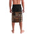 Samoa Siapo Polynesian Art Lavalava Tropical Flowers and Tatau Pattern Brown