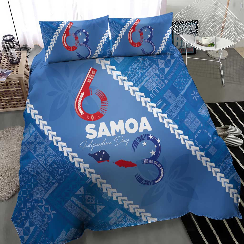 Samoa Independence Day Bedding Set Anniversary 63th-Siapo Art